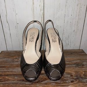 Michael Kors snake print wedges